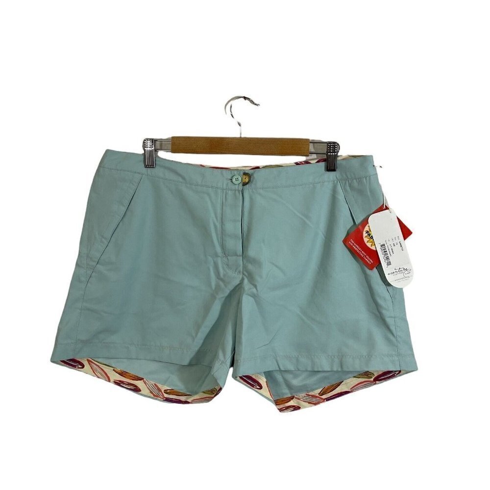 NWT Aventura 14 Nevis Shorts NEW Blue Icy Morn 40-50+ SPF Sun Protection